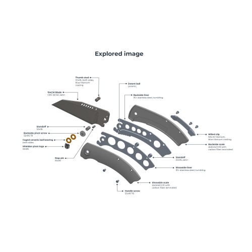 Shieldon Cyberdashi Outdoor Knife, 154CM Steel 3“  Satin Finish Blade G10 & Carbon Fiber Ergonomic Handle Folding Knife with Titanium Pocket Clip & Thumb Stud